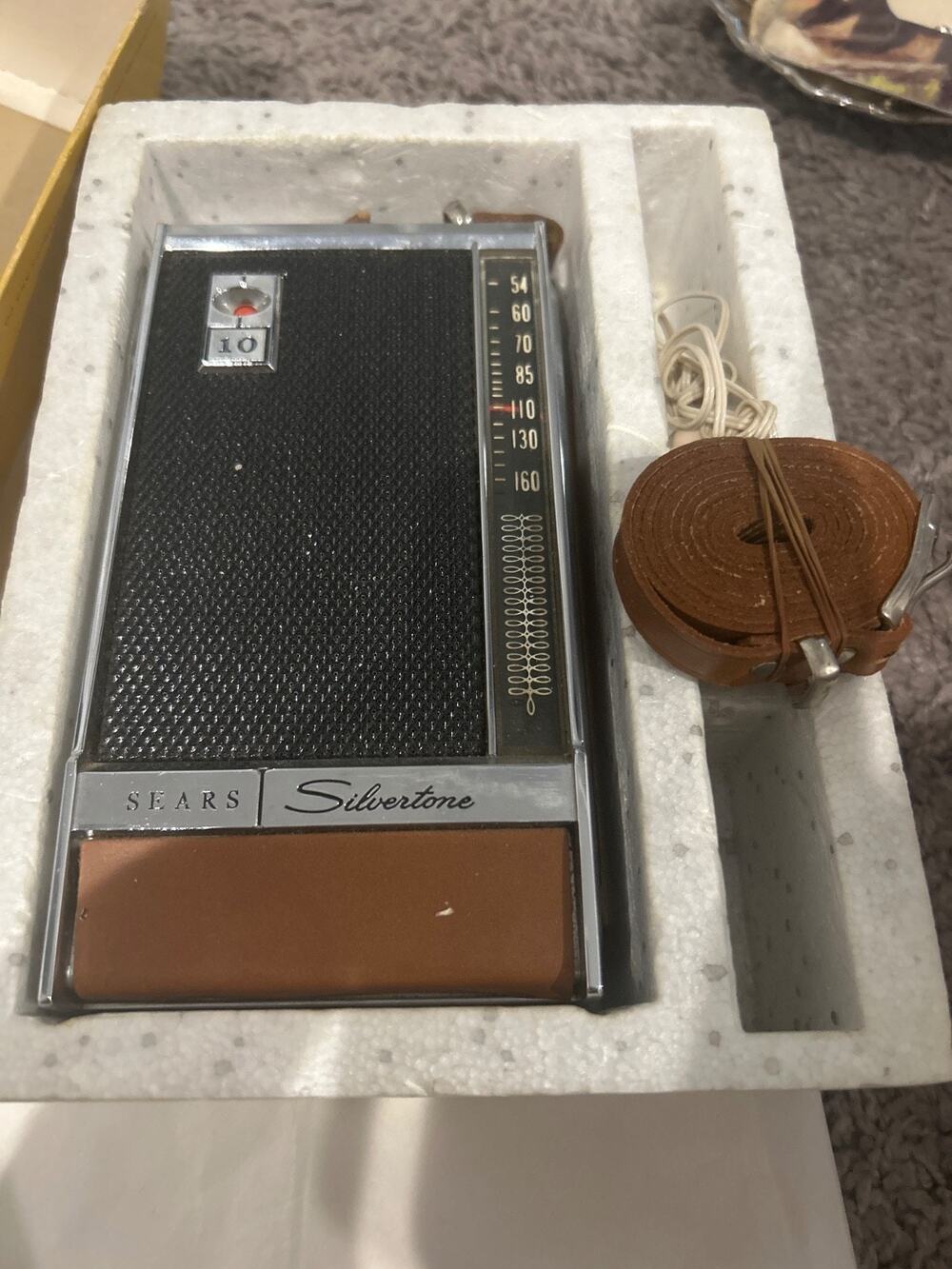 Sears Sunbeam Radio (untested) with leather strap